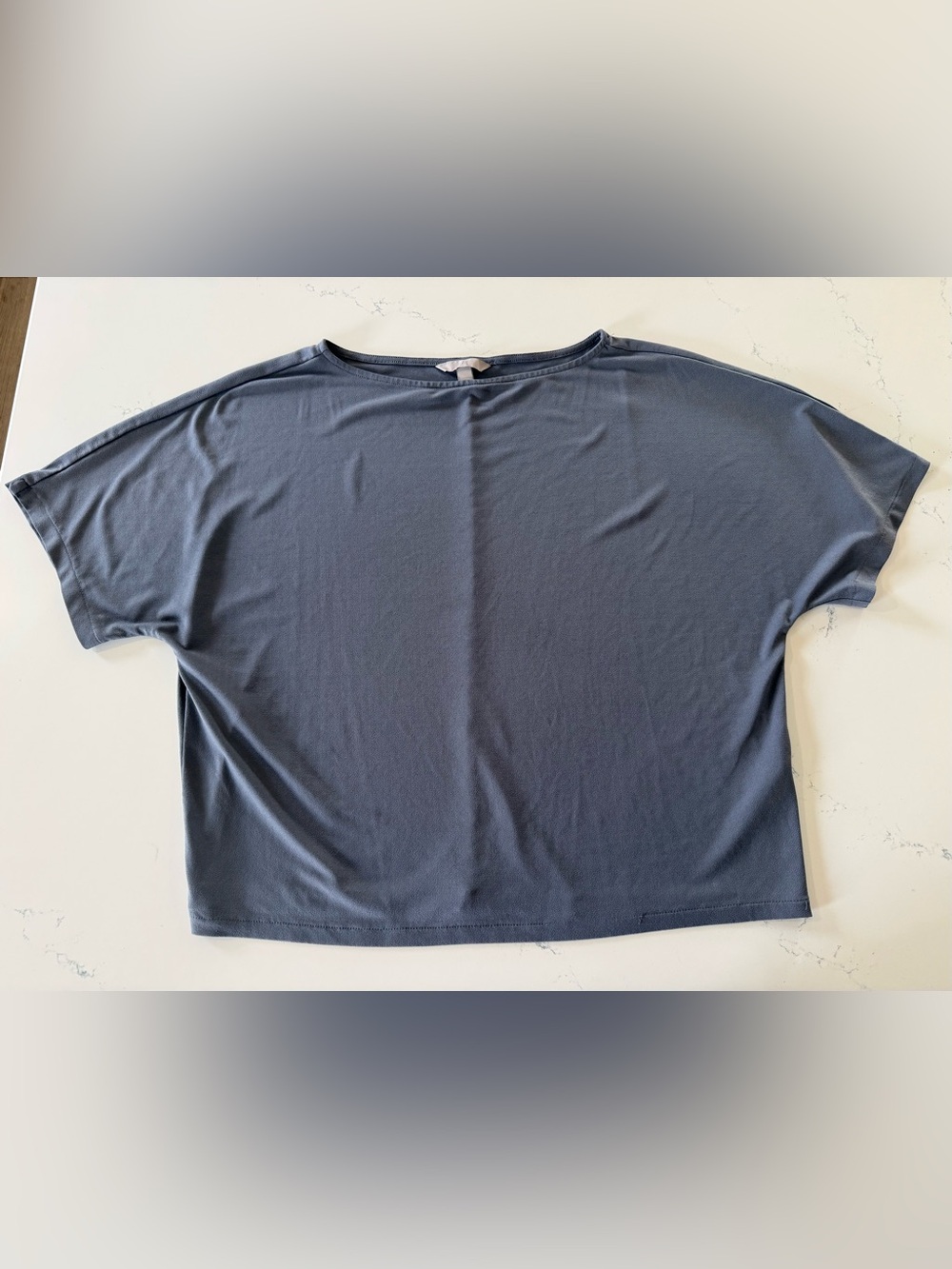 H&M Slate Blue Oversized Dolman Batwing Sleeve Relaxed Top